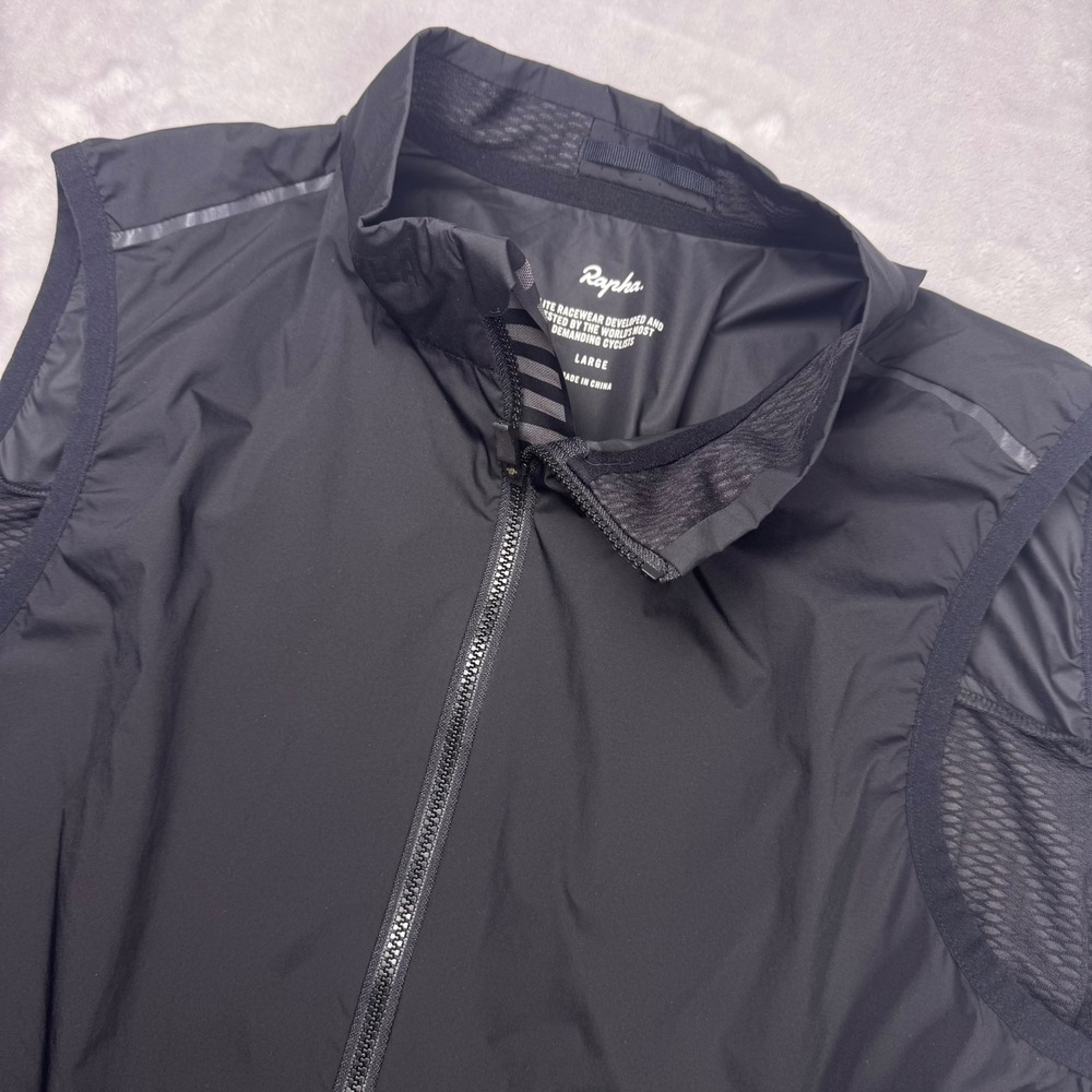 Rapha Pro Team Lightweight Gilet Cycling Vest Black Large Full Zip Mesh Back*